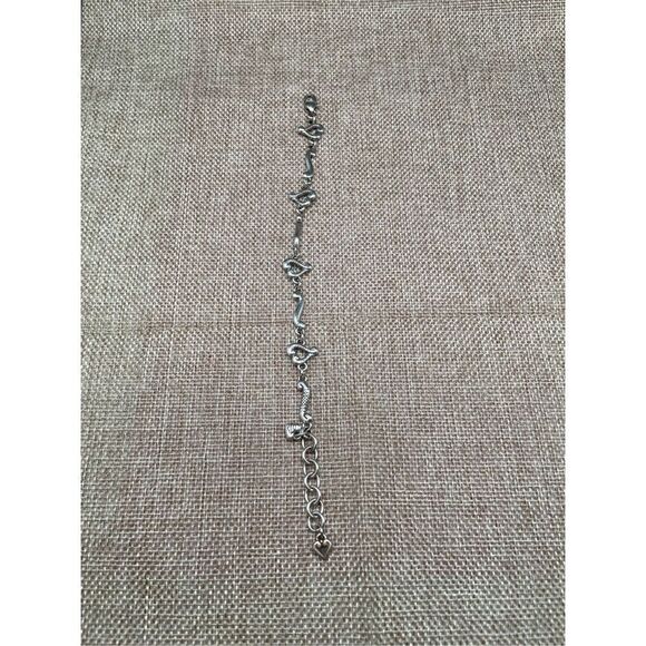 Brighton Silver-Tone Heart Shape Engraved Link Bracelet - Picture 3 of 7